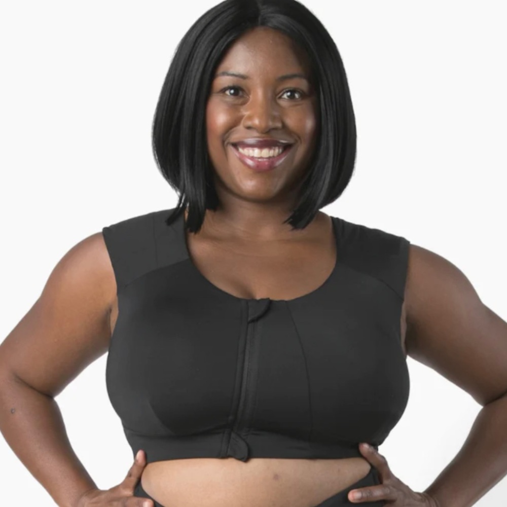 3x Kinflyte Eco Zip Jersey Posture Bra NWT black